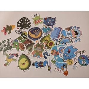 Blue & Green Stickers 30pc